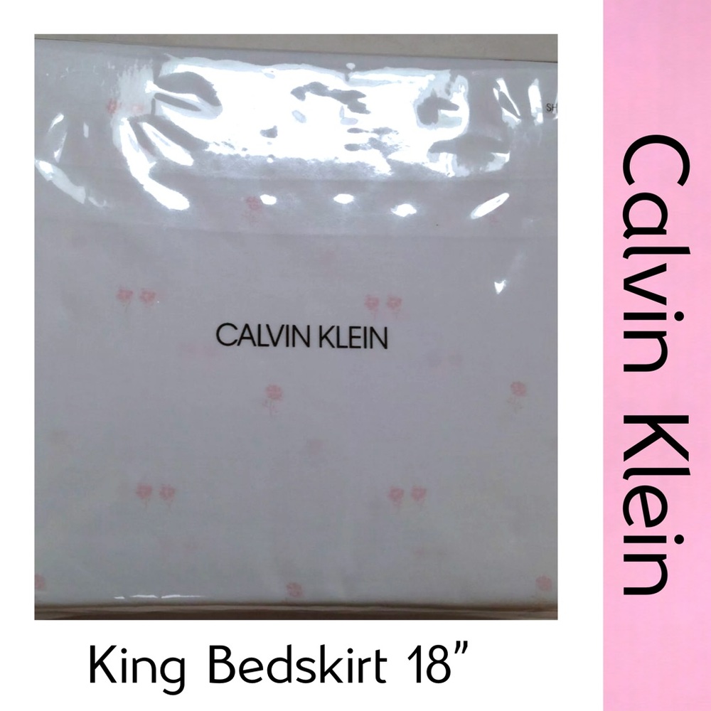 CALVIN KLEIN Bed Skirt King 18”Long